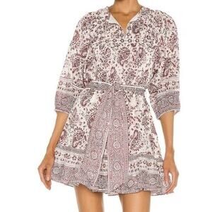 Cleobella Magdalena Mini Dress Puff Sleeve Womens Size XS